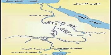 خريطة-نهر-النيل-في-مصر