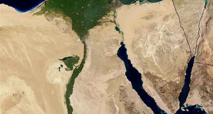 خريطة وادى النيل والدلتا