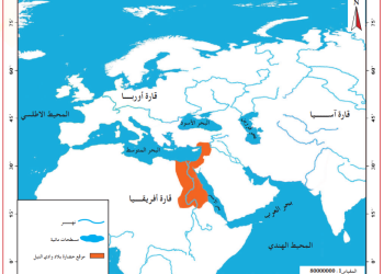 خريطة وادي النيل في مصر